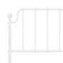 Metal bed frame with headboard and white footboard 120x200 cm by , Beds and slatted bases - Ref: Foro24-373952, Price: 98,37 ...