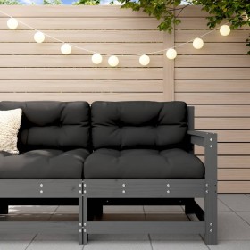 Garden corner sofa solid gray pine wood by , Modular outdoor sofas - Ref: Foro24-825501, Price: 78,29 €, Discount: %