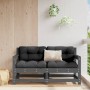 Garden corner sofas 2 pcs solid gray pine wood by , Modular outdoor sofas - Ref: Foro24-825508, Price: 139,98 €, Discount: %