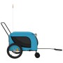 Pet Bicycle Trailer Iron Oxford Cloth Blue Black by , pet strollers - Ref: Foro24-94030, Price: 108,34 €, Discount: %