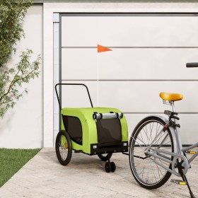 Pet Bicycle Trailer Iron Oxford Cloth Green Black by , pet strollers - Ref: Foro24-94032, Price: 82,74 €, Discount: %