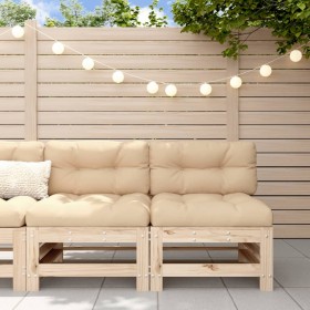 Central garden sofas 2 units solid pine wood by , Modular outdoor sofas - Ref: Foro24-825639, Price: 114,99 €, Discount: %