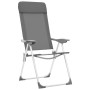 Folding camping chairs 4 units gray aluminum by vidaXL, camping furniture - Ref: Foro24-44307, Price: 211,69 €, Discount: %