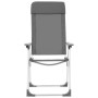 Folding camping chairs 4 units gray aluminum by vidaXL, camping furniture - Ref: Foro24-44307, Price: 211,69 €, Discount: %