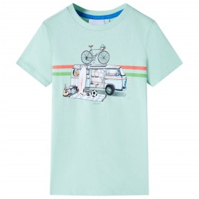 Light mint green children's t-shirt 140 by , Kids T-shirts - Ref: Foro24-12048, Price: 10,99 €, Discount: %