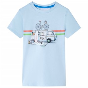 Camiseta infantil azul claro 116 de , Camisetas para niños - Ref: Foro24-12041, Precio: 9,99 €, Descuento: %