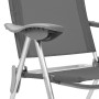 Folding camping chairs 4 units gray aluminum by vidaXL, camping furniture - Ref: Foro24-44307, Price: 211,69 €, Discount: %