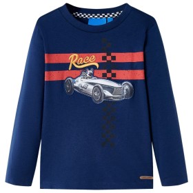 Camiseta infantil de manga larga azul marino 92 de , Camisetas para niños - Ref: Foro24-13079, Precio: 10,99 €, Descuento: %