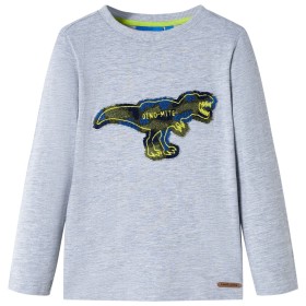 Camiseta infantil de manga larga gris melange 92 de , Camisetas para niños - Ref: Foro24-13259, Precio: 8,99 €, Descuento: %