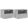 TV wall furniture 2 pcs concrete gray wood 40x30x30 cm by , TV Furniture - Ref: Foro24-836847, Price: 49,56 €, Discount: %