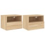 TV wall furniture 2 pcs Sonoma oak wood 40x30x30 cm by , TV Furniture - Ref: Foro24-836845, Price: 47,58 €, Discount: %