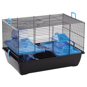 FLAMINGO Jaro 2 Hamsterkäfig schwarz und blau 50,5x33x32,5 cm von FLAMINGO, Käfige und Lebensräume für Kleintiere - Ref: Foro...