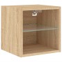 Wandmontierter TV-Schrank mit LED-Leuchten Sonoma-Eiche 30x28,5x30 cm von , TV-Möbel - Ref: Foro24-836977, Preis: 33,37 €, Ra...