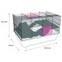 FLAMINGO Jaro 2 hamster cage black and blue 50.5x33x32.5 cm by FLAMINGO, Cages and habitats for small animals - Ref: Foro24-4...