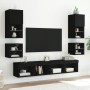 Mueble de TV de pared con luces LED negro 30x28,5x30 cm de , Muebles TV - Ref: Foro24-836975, Precio: 33,83 €, Descuento: %