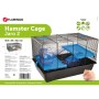 FLAMINGO Jaro 2 hamster cage black and blue 50.5x33x32.5 cm by FLAMINGO, Cages and habitats for small animals - Ref: Foro24-4...