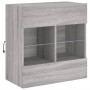 Wall-mounted TV cabinet with LED lights Sonoma gray 58.5x30x60.5 cm by , TV Furniture - Ref: Foro24-837097, Price: 57,05 €, D...