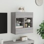 Wall-mounted TV cabinet with LED lights Sonoma gray 58.5x30x60.5 cm by , TV Furniture - Ref: Foro24-837097, Price: 57,05 €, D...