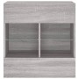 Wall-mounted TV cabinet with LED lights Sonoma gray 58.5x30x60.5 cm by , TV Furniture - Ref: Foro24-837097, Price: 57,05 €, D...