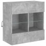 Wandmontierter TV-Schrank mit LED-Leuchten betongrau 58,5x30x60,5 cm von , TV-Möbel - Ref: Foro24-837095, Preis: 55,47 €, Rab...