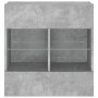 Wall-mounted TV cabinet with LED lights concrete gray 58.5x30x60.5 cm by , TV Furniture - Ref: Foro24-837095, Price: 55,47 €,...