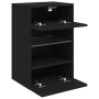 Wall TV cabinets with LED lights 2 pcs black 40x30x60.5 cm by , TV Furniture - Ref: Foro24-837081, Price: 82,68 €, Discount: %