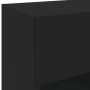 Wall TV cabinets with LED lights 2 pcs black 40x30x60.5 cm by , TV Furniture - Ref: Foro24-837081, Price: 82,68 €, Discount: %