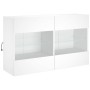 Wall-mounted TV stand with LED lights white 98.5x30x60.5 cm by , TV Furniture - Ref: Foro24-837106, Price: 85,49 €, Discount: %