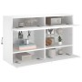 Wall-mounted TV stand with LED lights white 98.5x30x60.5 cm by , TV Furniture - Ref: Foro24-837106, Price: 85,49 €, Discount: %