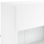 Wall-mounted TV stand with LED lights white 98.5x30x60.5 cm by , TV Furniture - Ref: Foro24-837106, Price: 85,49 €, Discount: %