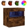 TV wall furniture LED lights 2 pcs smoked oak 40x30x40 cm by , TV Furniture - Ref: Foro24-837178, Price: 60,04 €, Discount: %