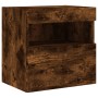 TV wall furniture LED lights 2 pcs smoked oak 40x30x40 cm by , TV Furniture - Ref: Foro24-837178, Price: 60,04 €, Discount: %