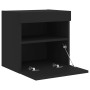 Wall-mounted TV cabinet with LED lights black 40x30x40 cm by , TV Furniture - Ref: Foro24-837171, Price: 36,52 €, Discount: %