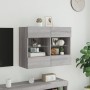 Wall-mounted TV cabinet with LED lights Sonoma gray 78.5x30x60.5 cm by , TV Furniture - Ref: Foro24-837104, Price: 68,22 €, D...