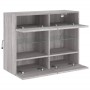 Wandmontierter TV-Schrank mit LED-Leuchten, Sonoma-Grau, 78,5 x 30 x 60,5 cm von , TV-Möbel - Ref: Foro24-837104, Preis: 68,2...