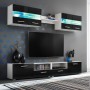 TV lounge furniture with bright black LED lights, 5 pieces by vidaXL, TV Furniture - Ref: Foro24-246028, Price: 354,54 €, Dis...