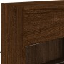 Wall-mounted TV cabinet with LED lights brown oak 98.5x30x60.5 cm by , TV Furniture - Ref: Foro24-837112, Price: 89,94 €, Dis...