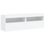 Wall TV cabinets with LED lights 2 pcs white 60x30x40 cm by , TV Furniture - Ref: Foro24-837184, Price: 85,69 €, Discount: %