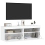 Wall TV cabinets with LED lights 2 pcs white 60x30x40 cm by , TV Furniture - Ref: Foro24-837184, Price: 85,69 €, Discount: %