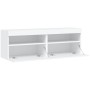 Wall TV cabinets with LED lights 2 pcs white 60x30x40 cm by , TV Furniture - Ref: Foro24-837184, Price: 85,69 €, Discount: %