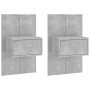 Mesitas de noche de pared 2 unidades color gris hormigón de vidaXL, Mesitas de noche - Ref: Foro24-810980, Precio: 86,78 €, D...