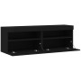 Wall TV cabinets with LED lights 2 pcs black 60x30x40 cm by , TV Furniture - Ref: Foro24-837186, Price: 88,44 €, Discount: %