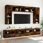 TV wall furniture LED lights 2 pcs smoked oak 60x30x40 cm by , TV Furniture - Ref: Foro24-837192, Price: 93,32 €, Discount: %