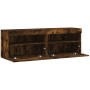 TV wall furniture LED lights 2 pcs smoked oak 60x30x40 cm by , TV Furniture - Ref: Foro24-837192, Price: 93,32 €, Discount: %