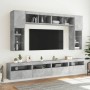 TV wall furniture LED lights 2 pcs concrete gray 60x30x40 cm by , TV Furniture - Ref: Foro24-837190, Price: 97,43 €, Discount: %