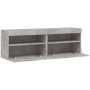 TV wall furniture LED lights 2 pcs concrete gray 60x30x40 cm by , TV Furniture - Ref: Foro24-837190, Price: 97,43 €, Discount: %