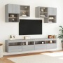 Wall-mounted TV cabinet with LED lights Sonoma gray 100x30x40 cm by , TV Furniture - Ref: Foro24-837216, Price: 57,60 €, Disc...