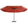 Garden umbrella with terracotta aluminum pole 500 cm by vidaXL, Umbrellas - Ref: Foro24-44477, Price: 270,98 €, Discount: %