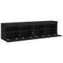 Wall TV cabinets with LED lights 2 pcs black 80x30x40 cm by , TV Furniture - Ref: Foro24-837200, Price: 108,99 €, Discount: %