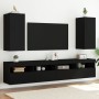 Wall TV cabinets with LED lights 2 pcs black 30.5x35x70 cm by , TV Furniture - Ref: Foro24-837235, Price: 93,25 €, Discount: %